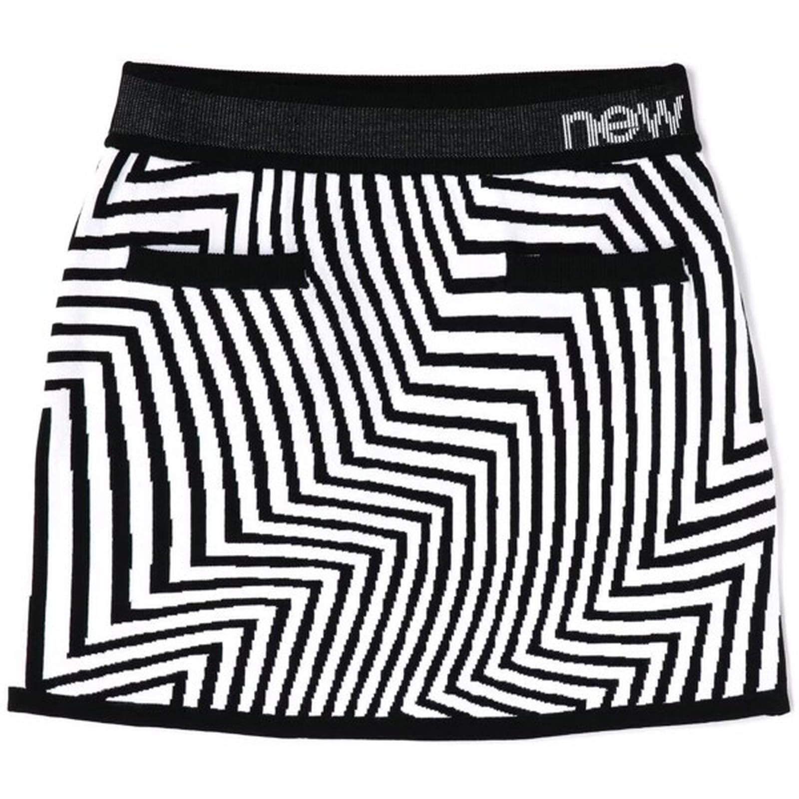 Гольф Вязаная Юбка Зебра Теплоаккумулирующая Heat x Белая 1 [New Balance] Женская (3D-узор/Динамичное сохранение тепла) / 012-3234515 011_Черный [M]
