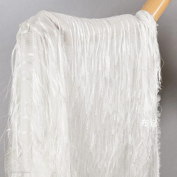 100x150 см Длинная кисточка Перспектива шифоновая ткань юбка платье дизайнер оптовая продажа ткань DIY швейная одежда ткань материал 100x150cm